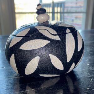 Black and White Decorative Jar